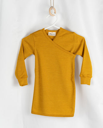Long-sleeved shirt for children made of organic merino wool &amp; silk