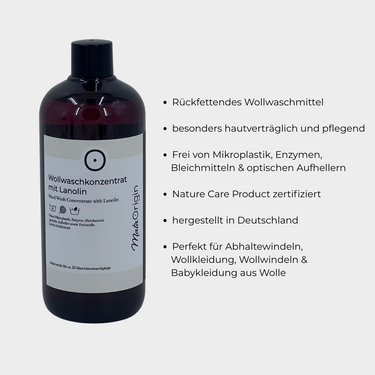 Wollwaschmittel mit Lanolin | Konzentrat | 500 ml